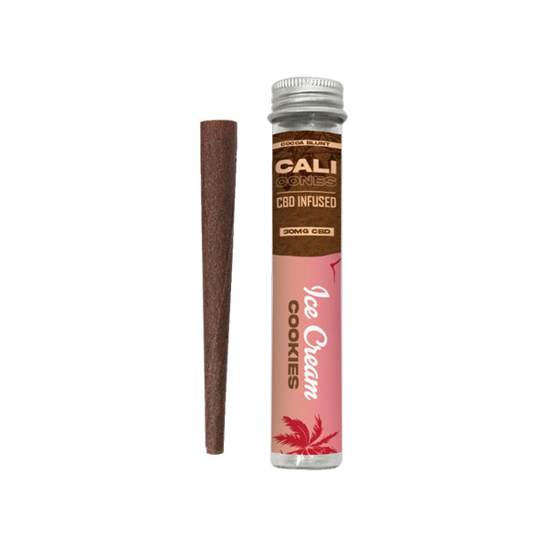 made by: Cali Cones price:£5.25 Cali Cones Cocoa 30mg Full Spectrum CBD Infused Cone - Ice Cream Cookies next day delivery at Vape Street UK