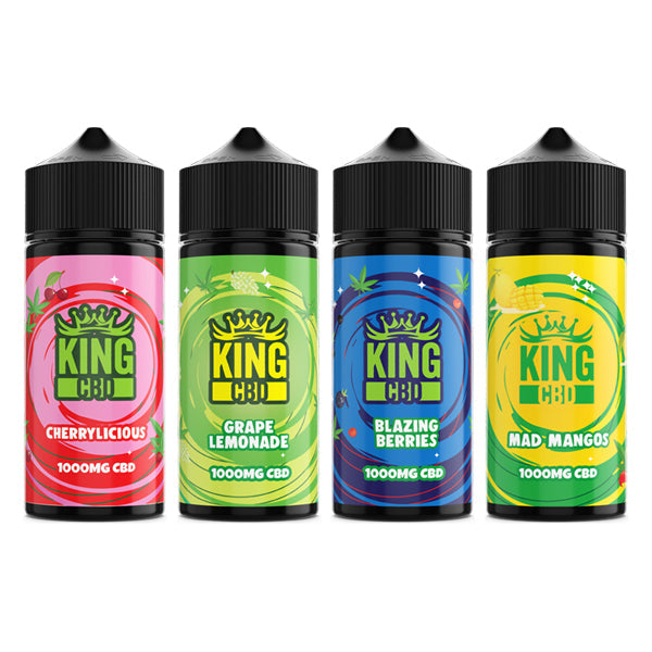 made by: King CBD price:£20.90 King CBD 1000mg CBD E-liquid 120ml (BUY 1 GET 1 FREE) next day delivery at Vape Street UK