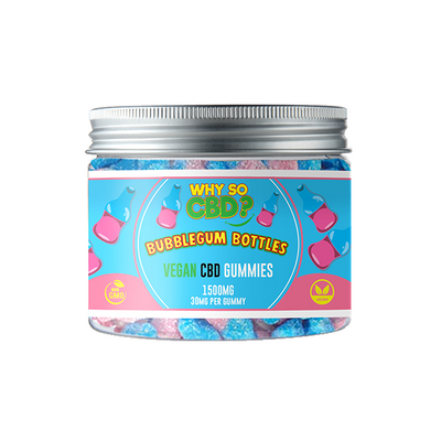 made by: Why So CBD price:£17.01 Why So CBD? 1500mg CBD Small Vegan Gummies - 11 Flavours next day delivery at Vape Street UK