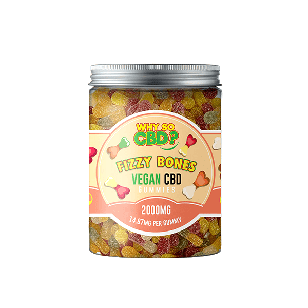 made by: Why So CBD price:£24.60 Why So CBD? 2000mg CBD Large Vegan Gummies - 11 Flavours next day delivery at Vape Street UK