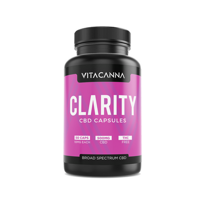 made by: Vitacanna price:£20.81 Vitacanna 500mg Broad Spectrum CBD Vegan Capsules - 50 Caps next day delivery at Vape Street UK