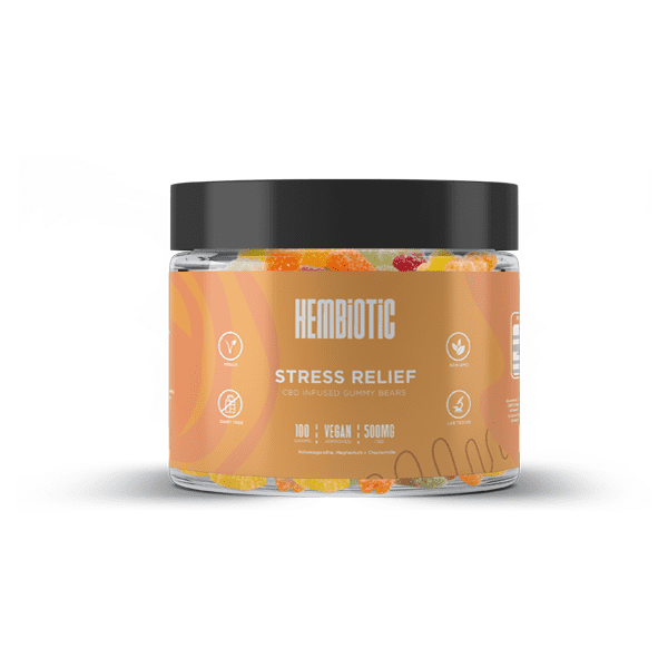 made by: Hembiotic price:£24.60 Hembiotic 500mg CBD Gummy Bears - 100g next day delivery at Vape Street UK