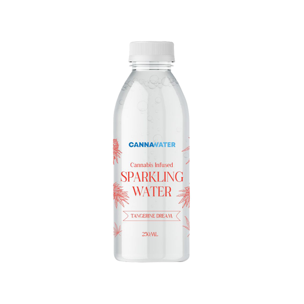 made by: Cannawater price:£2.38 Cannawater Cannabis Infused Tangerine Dream Sparkling Water 250ml next day delivery at Vape Street UK