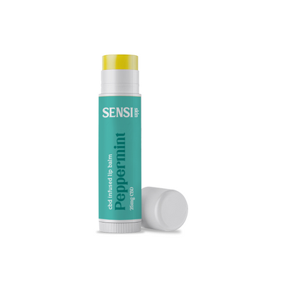 made by: Sensi Skin price:£6.18 Sensi Skin 25mg CBD Lip Balm - 4g (BUY 1 GET 1 FREE) next day delivery at Vape Street UK