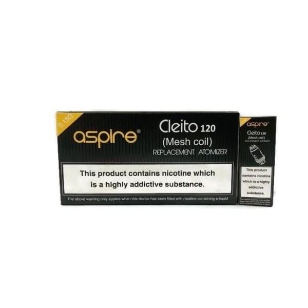 made by: Aspire price:£19.12 Aspire Cleito 120 Mesh Coil - 0.15 Ohm next day delivery at Vape Street UK