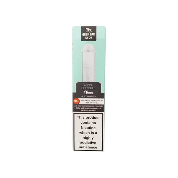 made by: Geek Bar price:£1.78 20mg Geek Bar S600 Disposable Vape Device 600 Puffs next day delivery at Vape Street UK